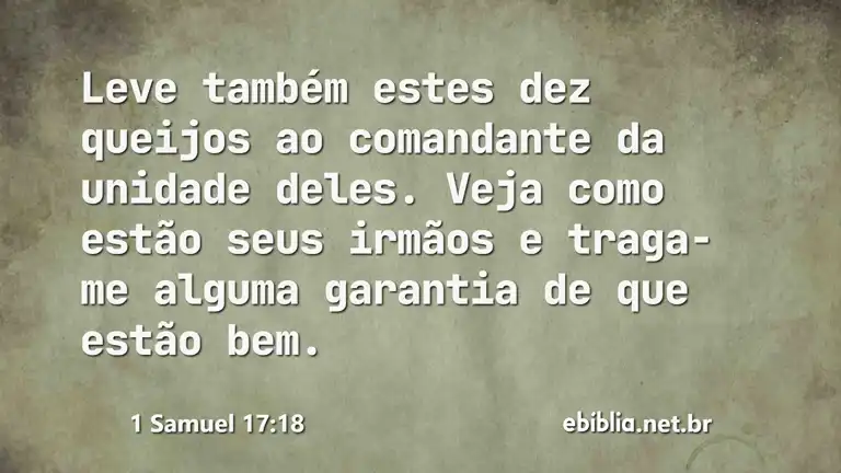 1 Samuel 17:18