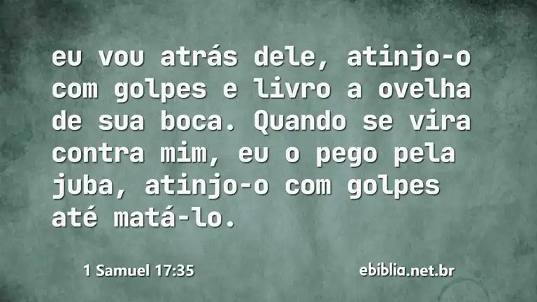 1 Samuel 17:35