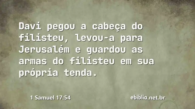 1 Samuel 17:54