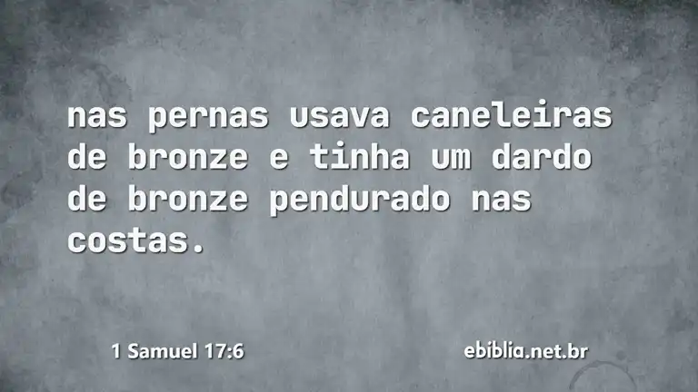 1 Samuel 17:6