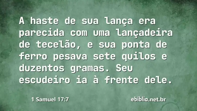 1 Samuel 17:7