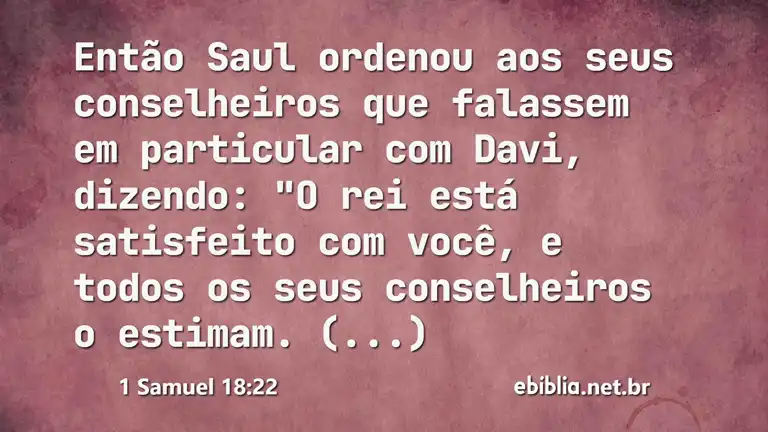 1 Samuel 18:22