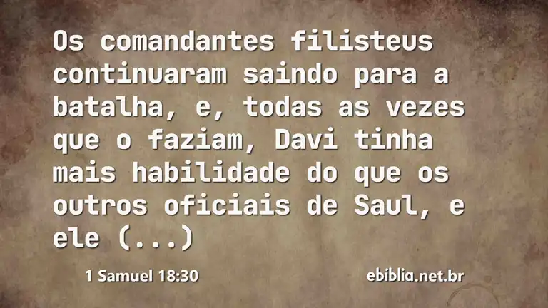 1 Samuel 18:30