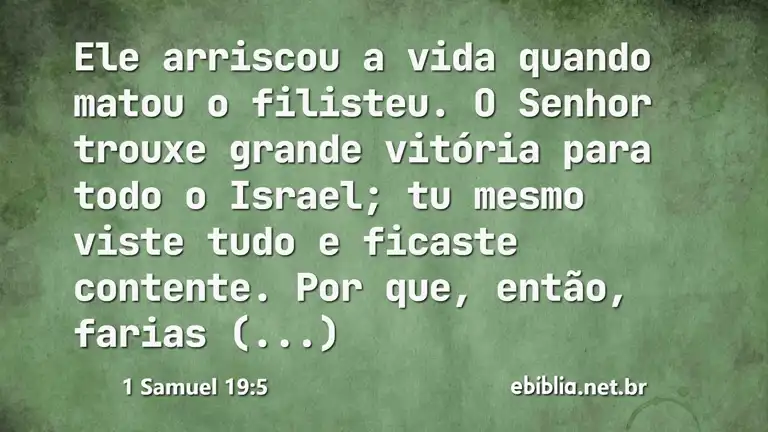 1 Samuel 19:5