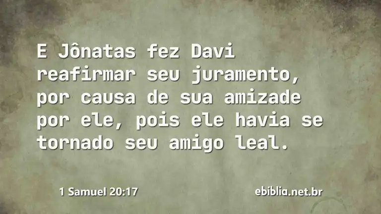 1 Samuel 20:17