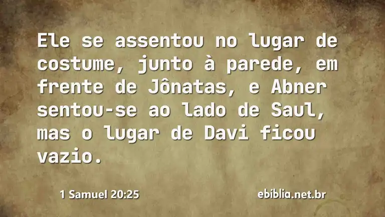 1 Samuel 20:25