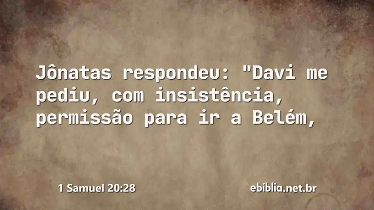 1 Samuel 20:28