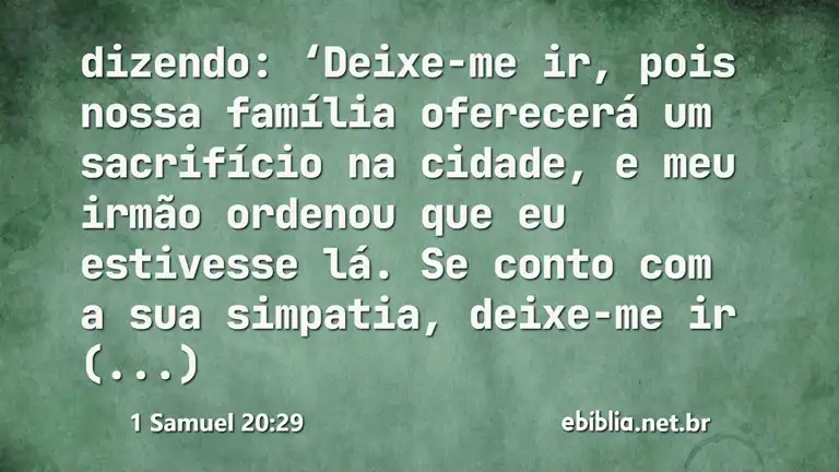 1 Samuel 20:29