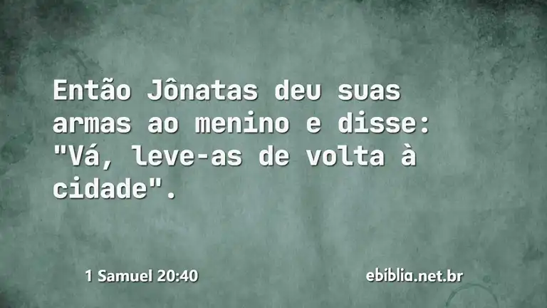 1 Samuel 20:40