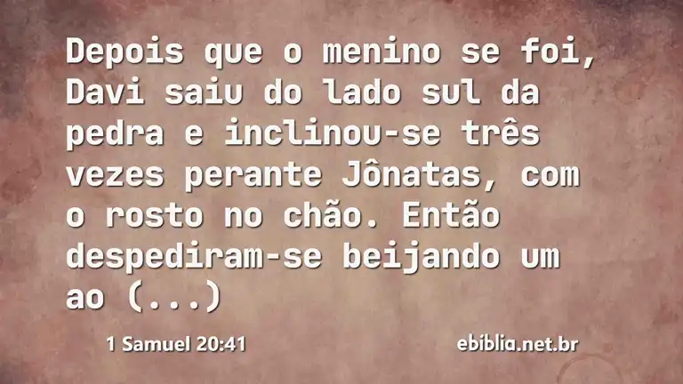 1 Samuel 20:41