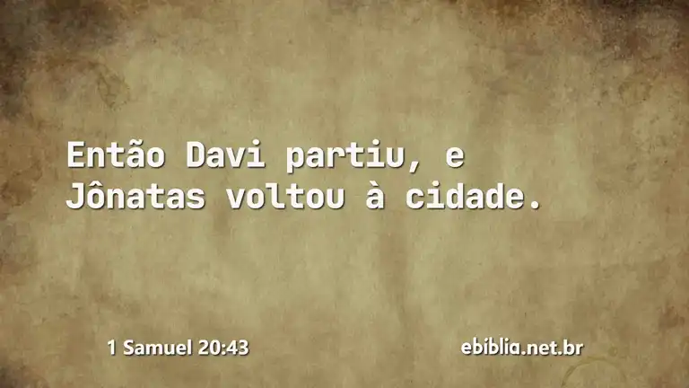 1 Samuel 20:43