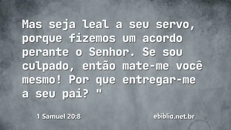 1 Samuel 20:8