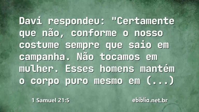 1 Samuel 21:5