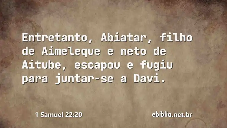 1 Samuel 22:20