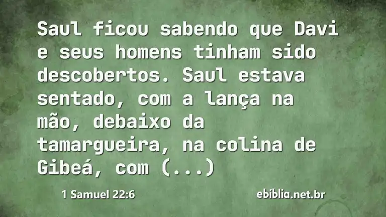 1 Samuel 22:6
