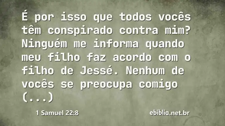 1 Samuel 22:8