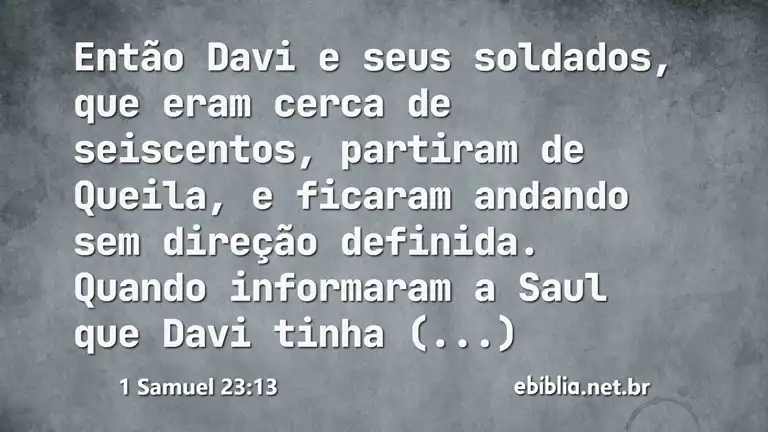 1 Samuel 23:13