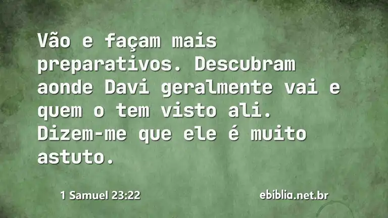 1 Samuel 23:22