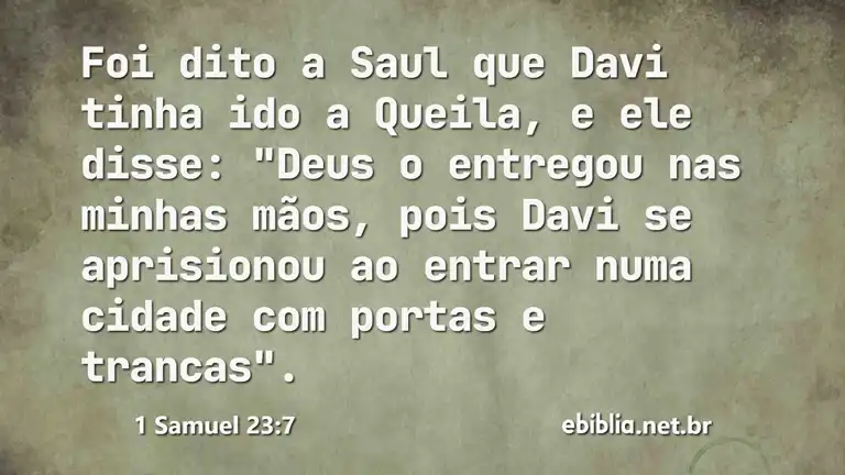 1 Samuel 23:7