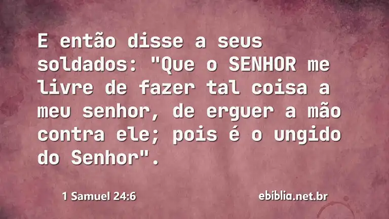 1 Samuel 24:6