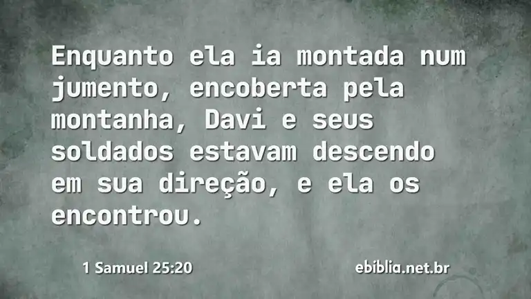 1 Samuel 25:20