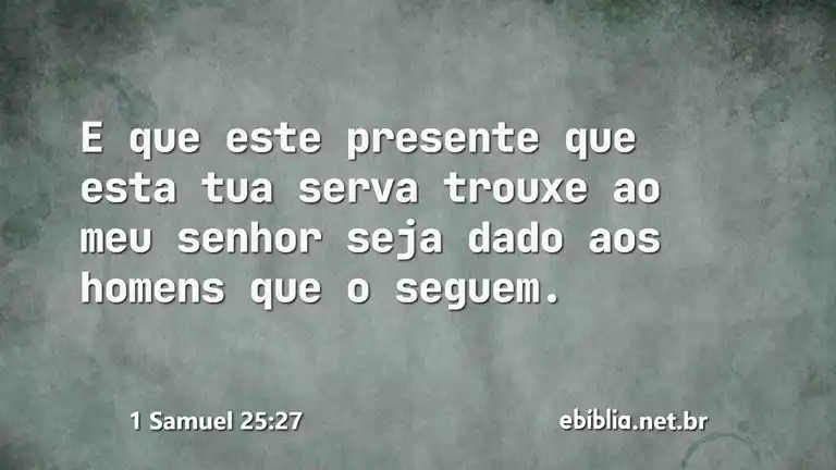 1 Samuel 25:27