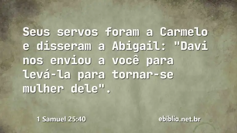 1 Samuel 25:40