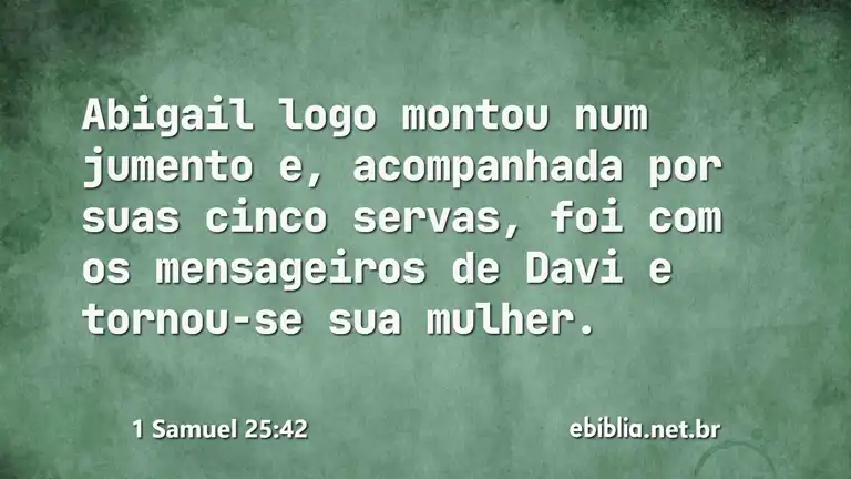 1 Samuel 25:42