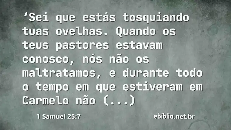 1 Samuel 25:7