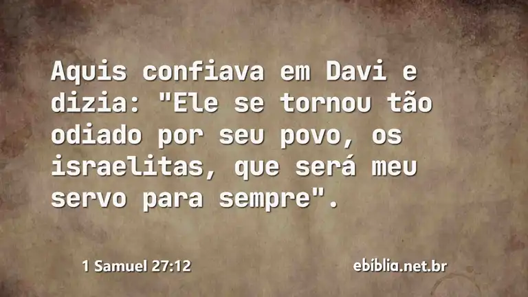 1 Samuel 27:12