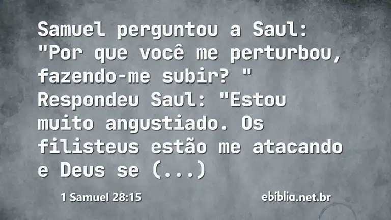 1 Samuel 28:15