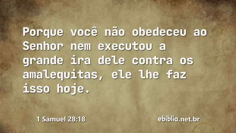 1 Samuel 28:18