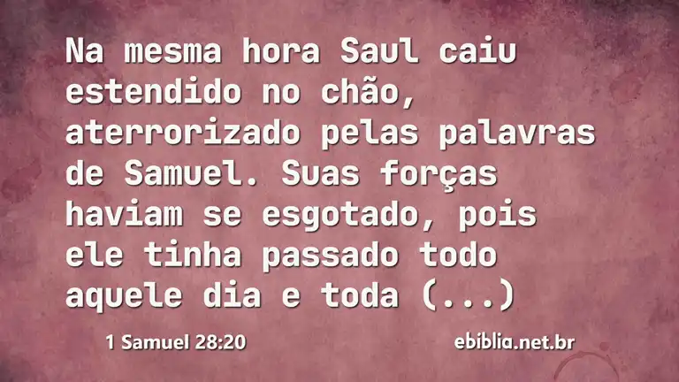 1 Samuel 28:20