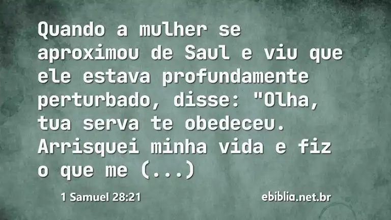 1 Samuel 28:21