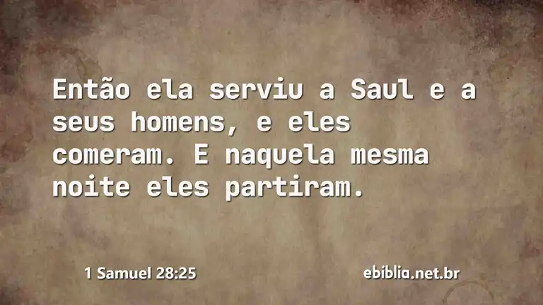 1 Samuel 28:25