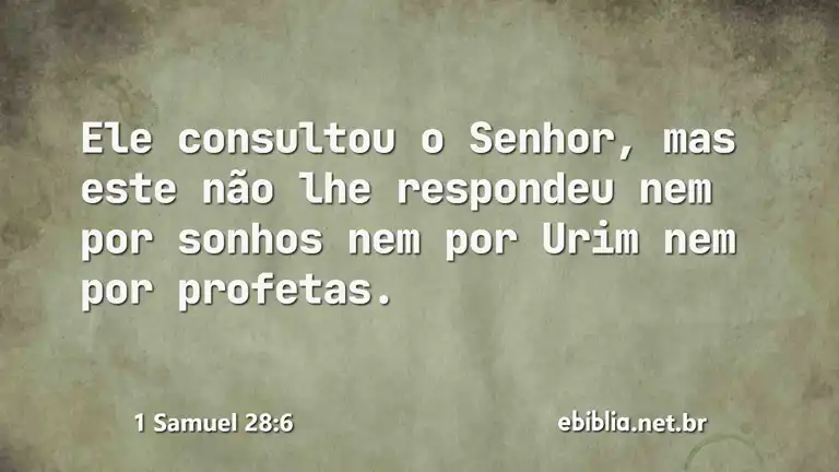 1 Samuel 28:6