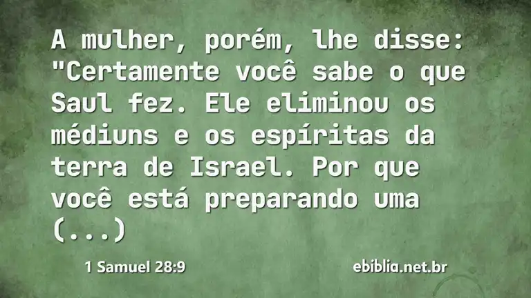 1 Samuel 28:9