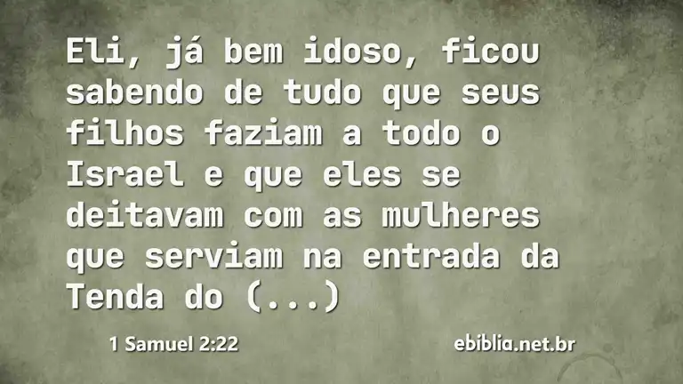 1 Samuel 2:22