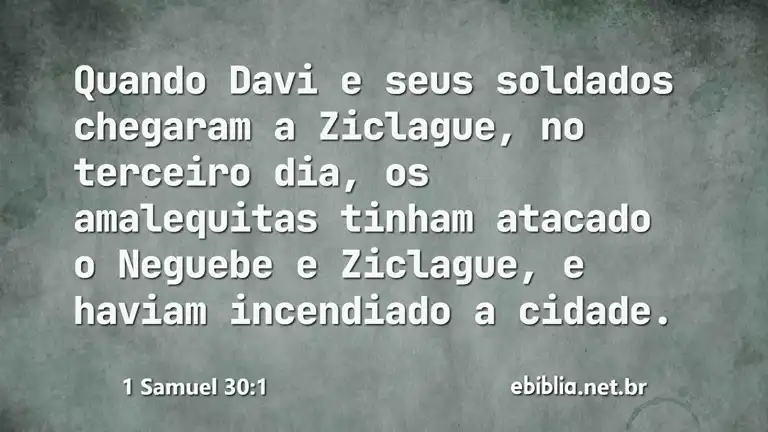 1 Samuel 30:1