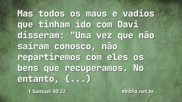 1 Samuel 30:22