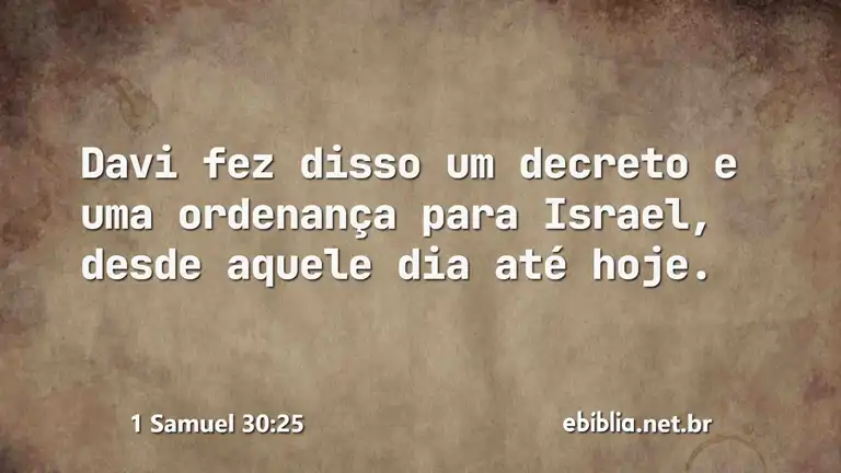 1 Samuel 30:25