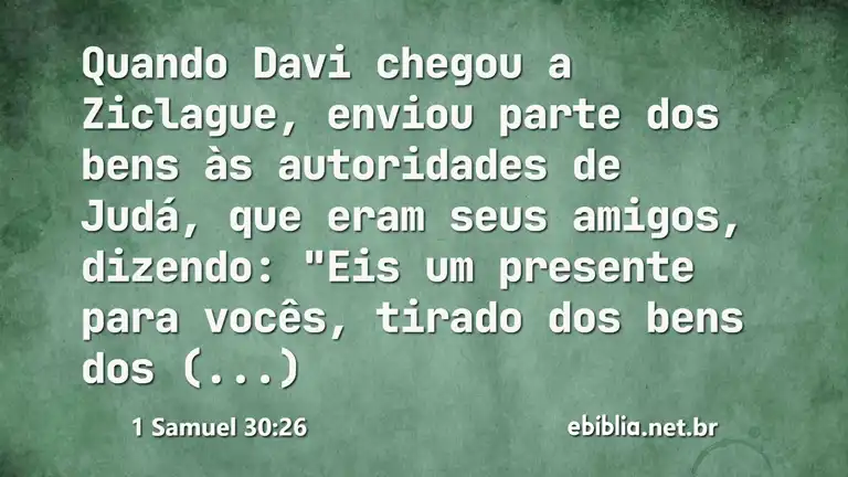 1 Samuel 30:26