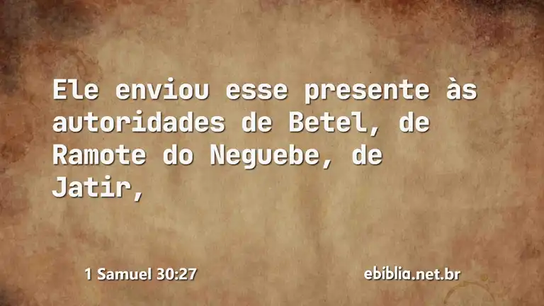 1 Samuel 30:27