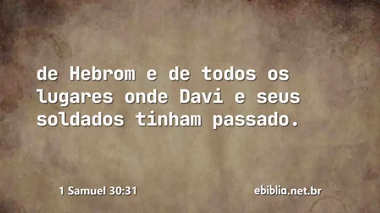 1 Samuel 30:31