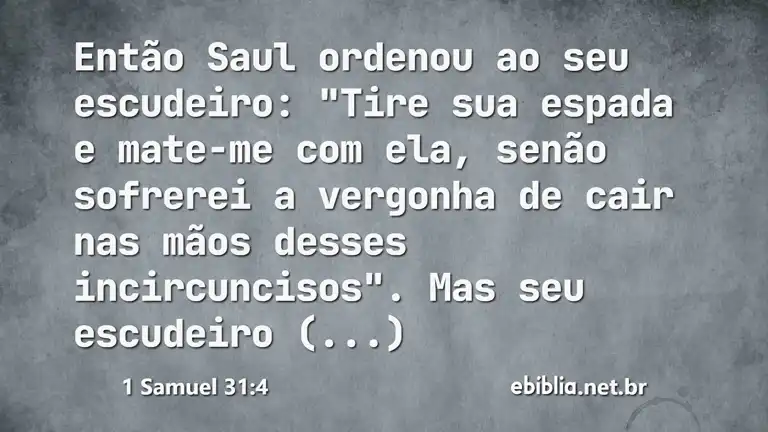 1 Samuel 31:4