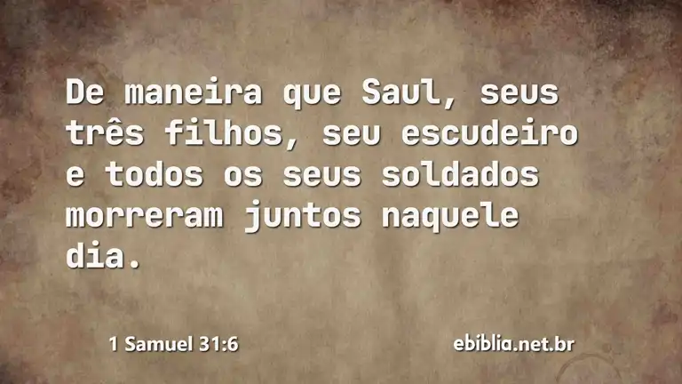 1 Samuel 31:6