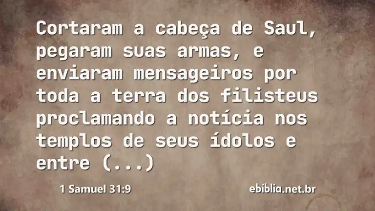 1 Samuel 31:9