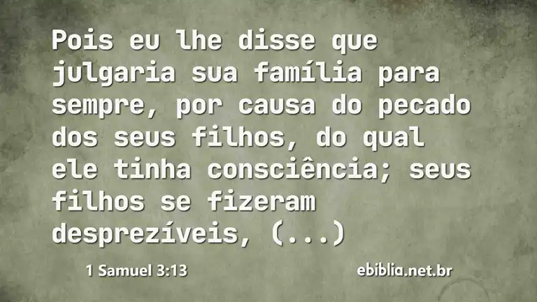 1 Samuel 3:13