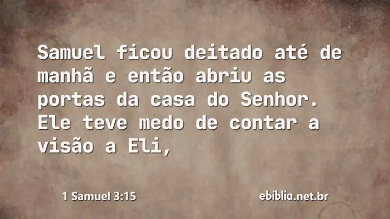 1 Samuel 3:15