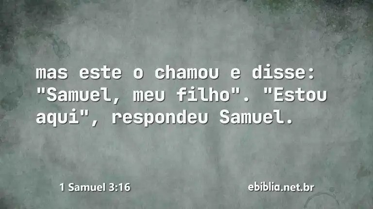 1 Samuel 3:16